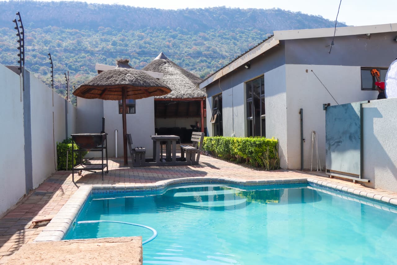 Poolside patio and braai area
