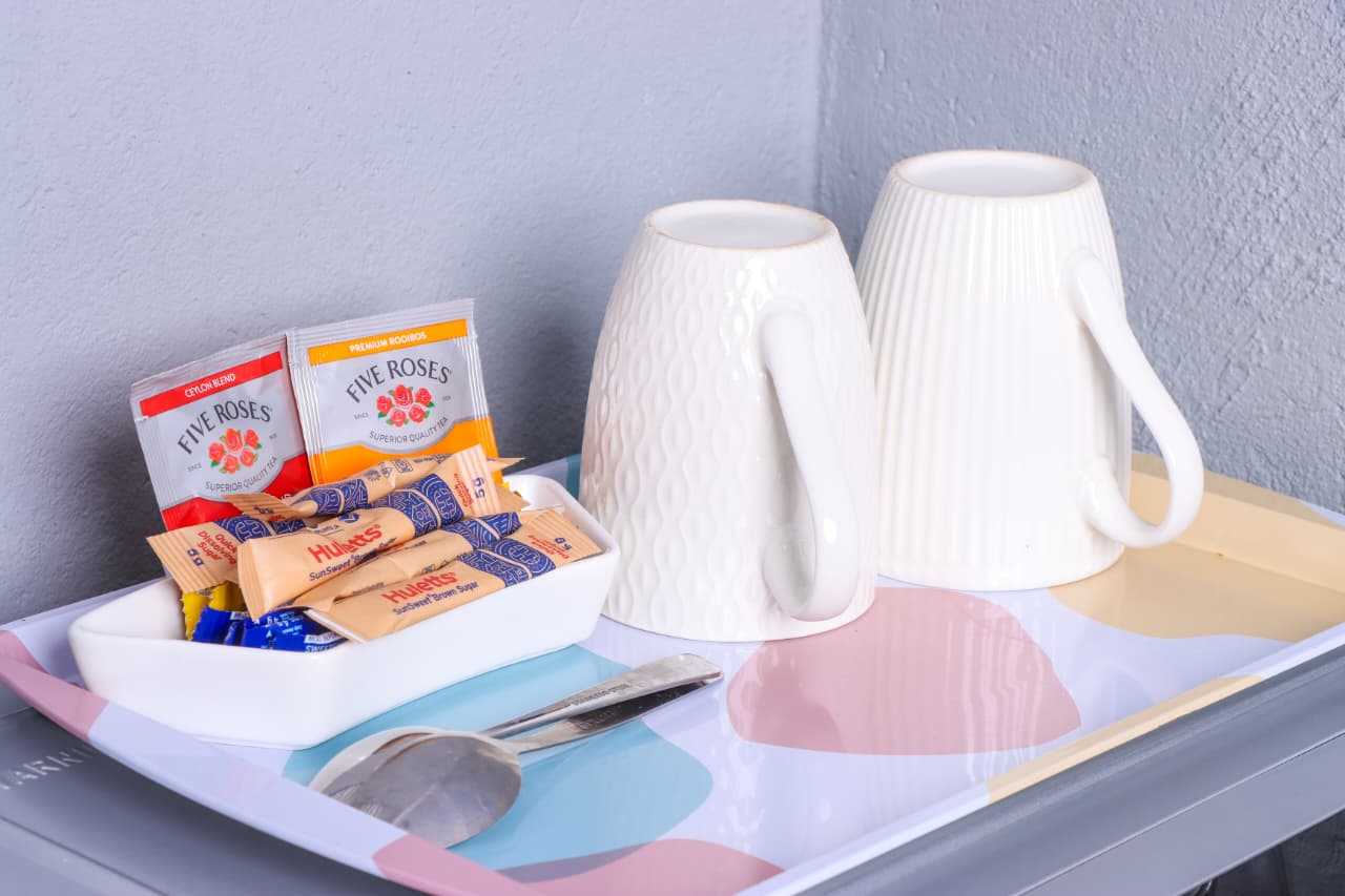 Tea and coffee hospitality tray